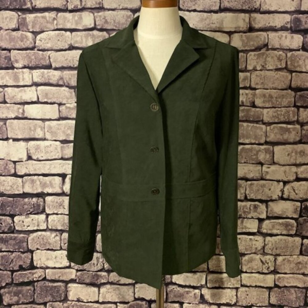 Karen Scott Green Fully Lined Jacket Size M